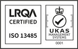 UKAS and ISO 13485 badge